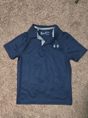 Under Armour Navy Polo with Gray Trim